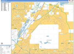 Commerce City Wall Map Basic Style 2026